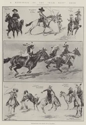 Une répétition du Wild West Show